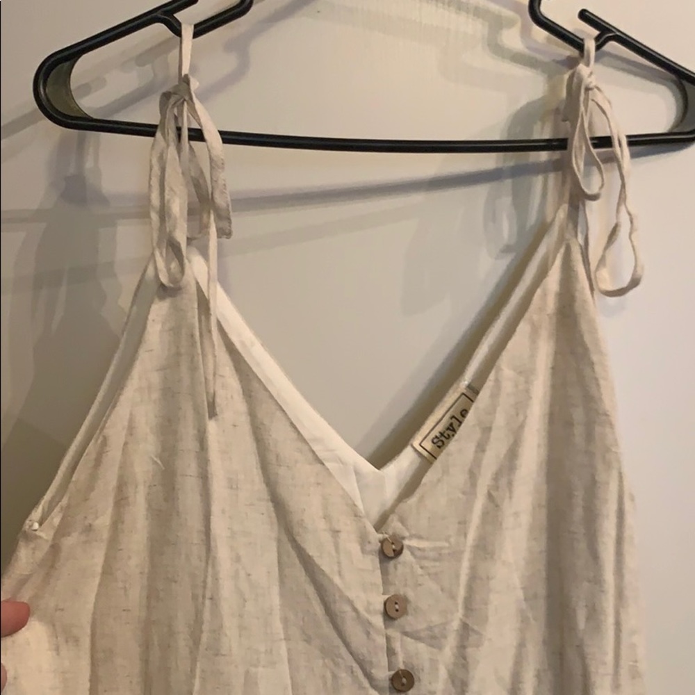 Linen button dress
